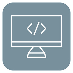 Canvas Print - Monitor Icon of Computer Programming iconset.