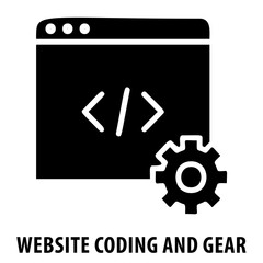 web development, coding, programming, gear, coding tools, technology, development icon, coding gear,