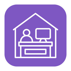 Wall Mural - Working at Home Icon of Work from Home iconset.