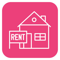 Canvas Print - Rent House Icon of Real Estate iconset.