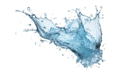 Wall Mural - blue water splash isolated on white background. Water splash