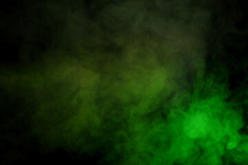 Wall Mural - White steam on a black background.