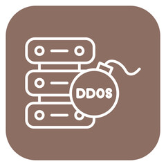 Canvas Print - Server Ddos Icon of Cyber Security iconset.