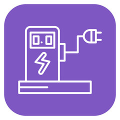 Canvas Print - Charging Station Icon of Smart City iconset.