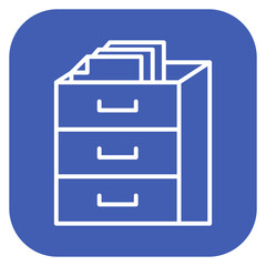 Canvas Print - Filing Cabinet Icon of Productivity iconset.