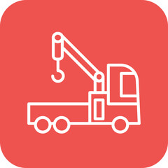 Canvas Print - Crane Turck Icon of Engineering iconset.