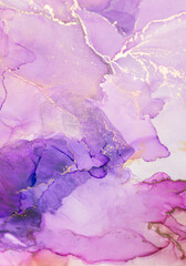 Wall Mural - Abstract purple paint background. Acrylic texture with marble pattern