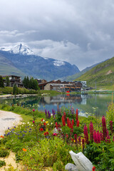 Wall Mural - Spring and summer landscape, Tignes, Vanoise national park, France