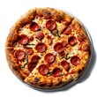 © Tisha - Pepperoni pizza on white background