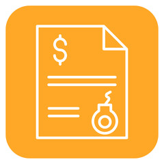 Canvas Print - Debt Analysis Icon of Accounting iconset.