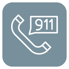 Sticker - Call 911 Icon of Firefighter iconset.