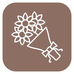 Sticker - Flower Bouquet Icon of Wedding iconset.