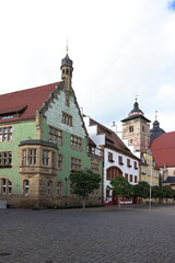 Canvas Print - Rathaus und Kirche in Schmalkalden