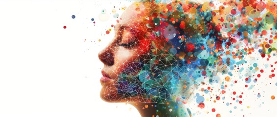 Wall Mural - art research design the mind is made of molecules generative ai