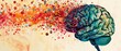 © SKIMP Art - a colorful graphic of an image of a brain with a pattern of molecules Generative AI