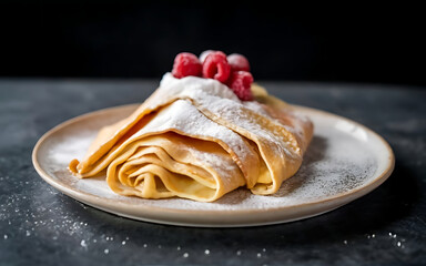 Canvas Print - Capture the essence of Crepes in a mouthwatering food photography shot