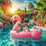 Fototapeta Most - cat in the pool