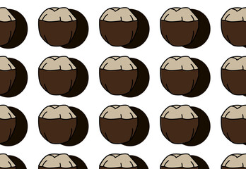  flat coconut vector pattern