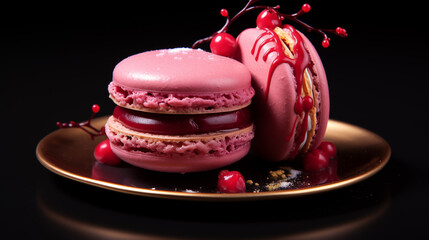 Sticker - macaroons on a plate