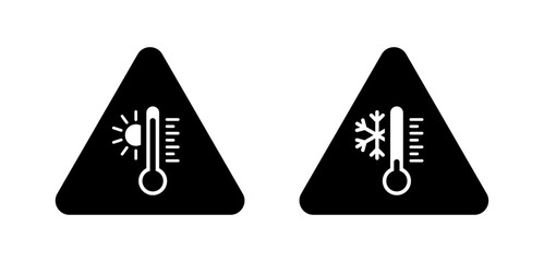 Wall Mural - heat and cold warning weather sign