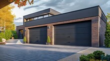 Modern And Luxurious Double Garage With Driveway And Roller Door 