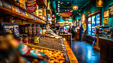 Colorful Market Shop with Food, Traditional Bazaar and Sweet Stall, Delicious and Exotic Trade, Turkish Dry Fruits and Nuts, Organic and Healthy Snacks