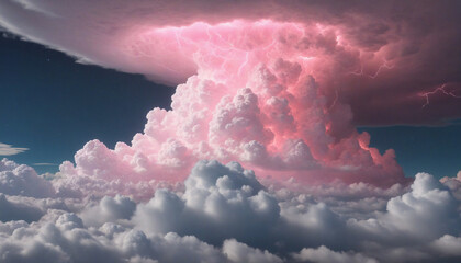 Wall Mural - Fantasy neon background with pink light and 3D rendering