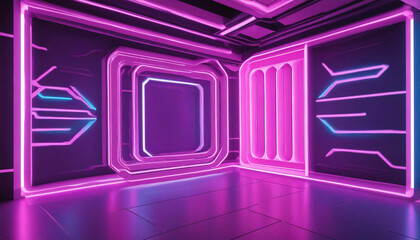 Wall Mural - glowing room backdrop