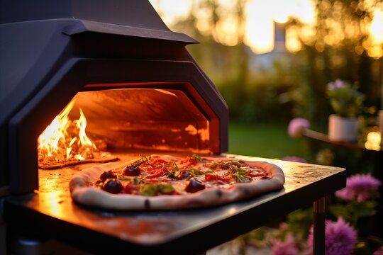 Mouthwatering homemade pizza, perfectly prepared and awaiting baking in a scorching hot oven
