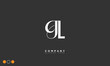  GL Alphabet letters Initials Monogram logo LG, G and L