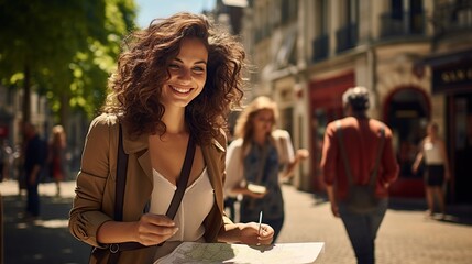 Poster - couple walking in the city