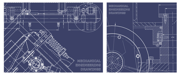 Engineering illustration set. Cover, flyer, banner, background