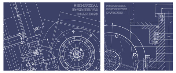 Engineering illustration set. Cover, flyer, banner, background