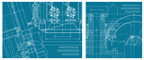 Fototapeta Tulipany - Engineering illustration set. Cover, flyer, banner, background