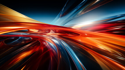 Wall Mural - motion blur effect, abstract light trails, artistic 3d colorful background