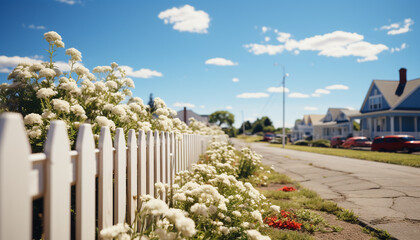 Wall Mural - Freshness and beauty in nature, a summer meadow of multi colored flowers generated by AI