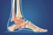 © surassawadee - Bones: The ankle joint is formed by the lower ends of the tibia and fibula (leg bones)