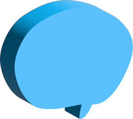 3D bubble speech, chat message