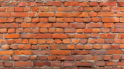 Wall Mural - mosaic orange bricks on the wall. bricks grunge style texture. old brick wall