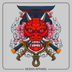 Canvas Print - Tengu Illustration T Shirt and Apparel Printing Design