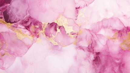 Wall Mural - Soft pink marble texture with gold veins, an abstract and luxurious background for design and aesthetics.