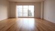 © wiparat - Empty living room with hardwood floor in modern apartment