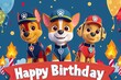 adorable paw patrol characters birthday party 
