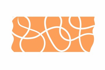 Sticker - orange ribbon icon. orange color. ribbon illustration