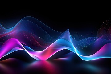 Wall Mural - Bright Abstract Modern light wave futuristic background Generative AI