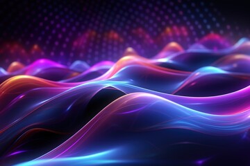 Wall Mural - Bright Abstract Modern light wave futuristic background Generative AI