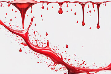 Wall Mural - red blood drops bleeding background