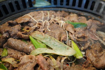 Bulgogi is a Korean meat dish. It is a food made by slicing lean meat such as beef, seasoning it, marinating it, and then grilling it. It is considered one of the national foods of Korea.