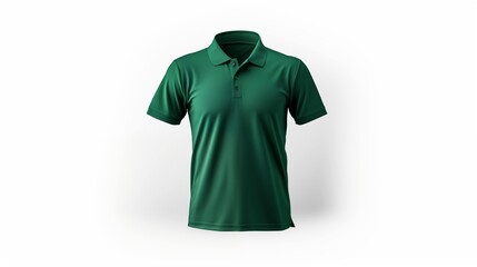 Wall Mural - A green polo shirt on a white background.