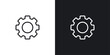 Settings icon designed in a line style on white background.